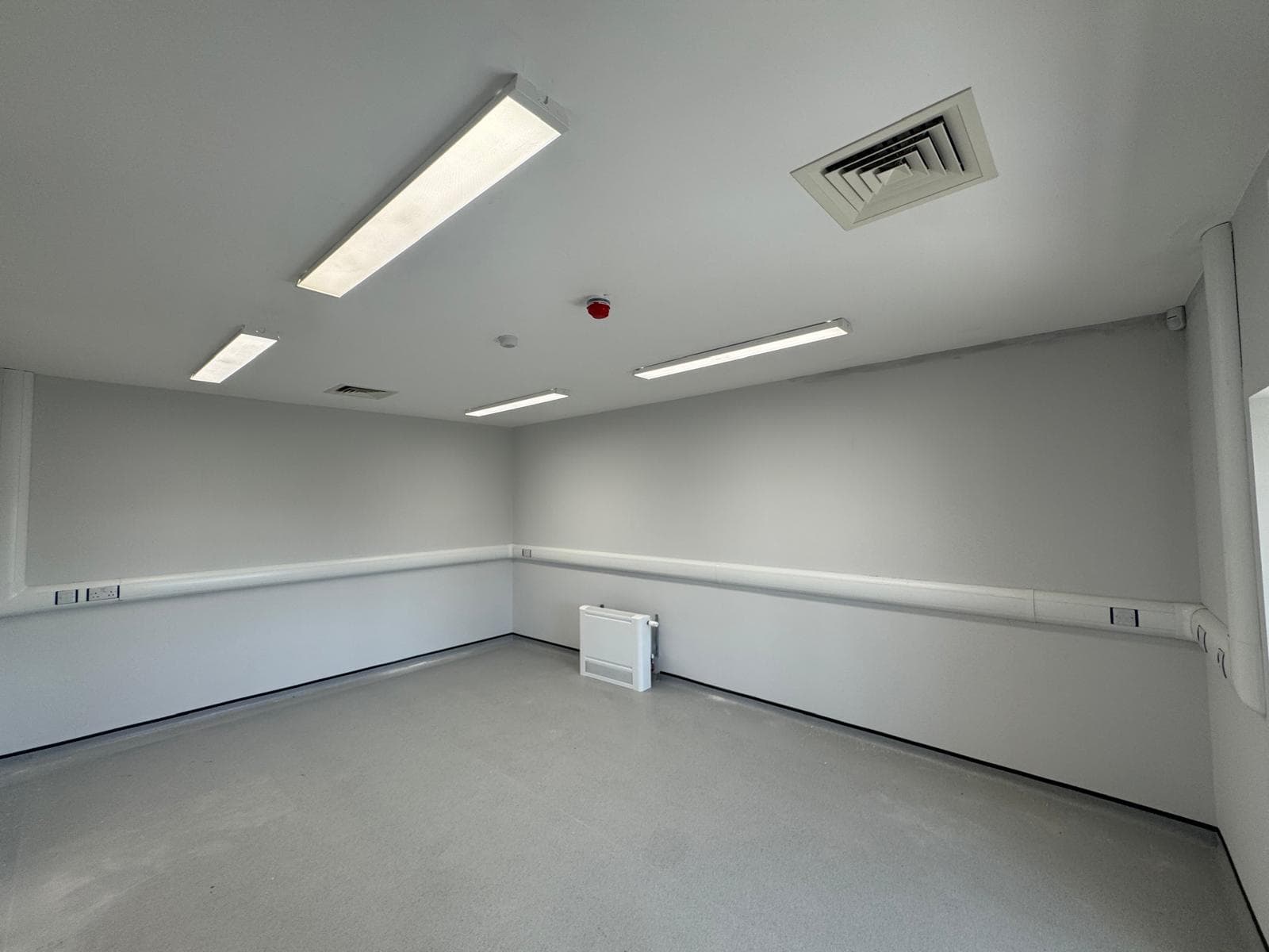 Commercial lighting installed in a suspended ceiling
