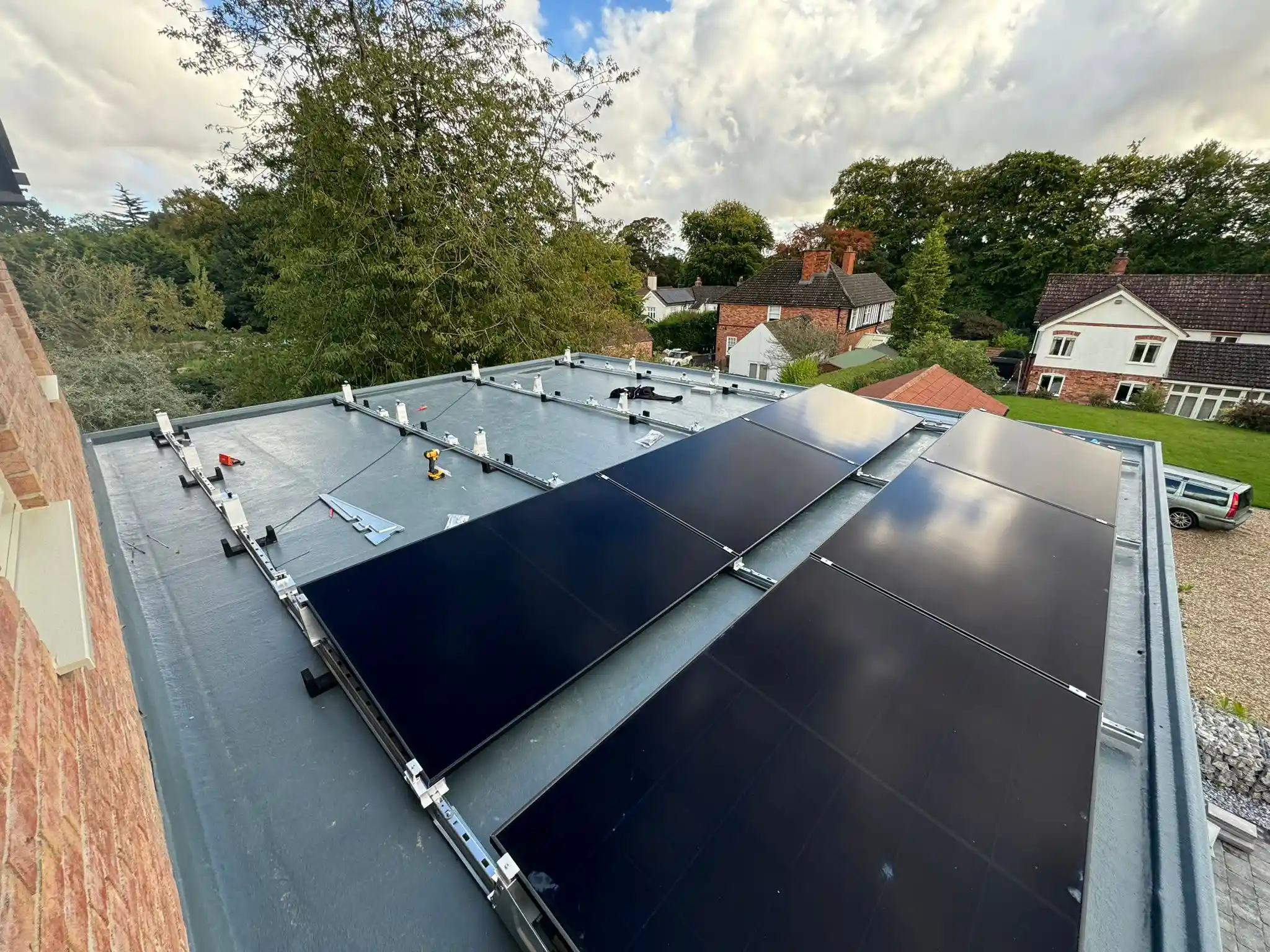 6.8kW Domestic Flat Roof Solar Installation, photograph 3