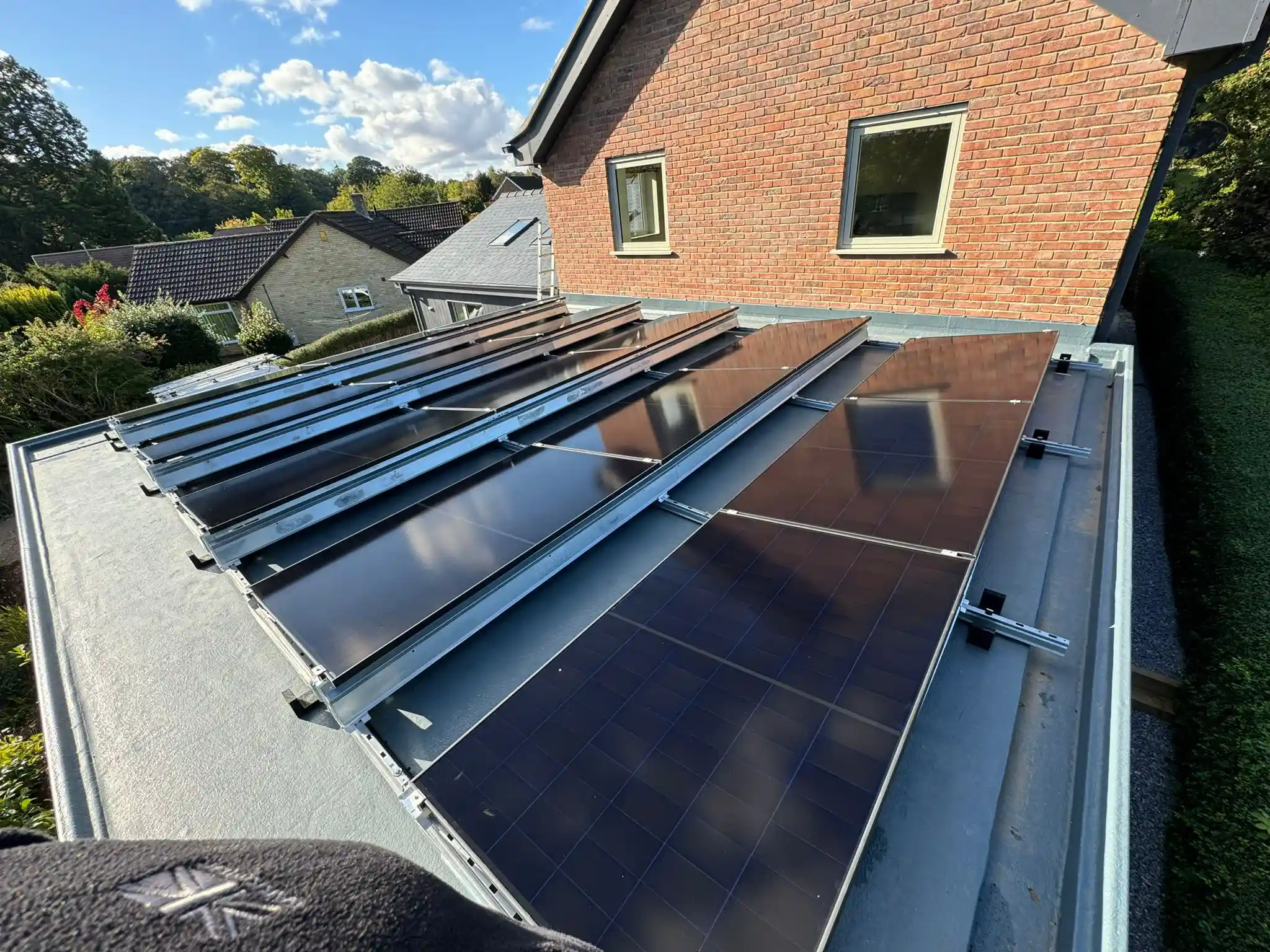 6.8kW Domestic Flat Roof Solar Installation, photograph 4